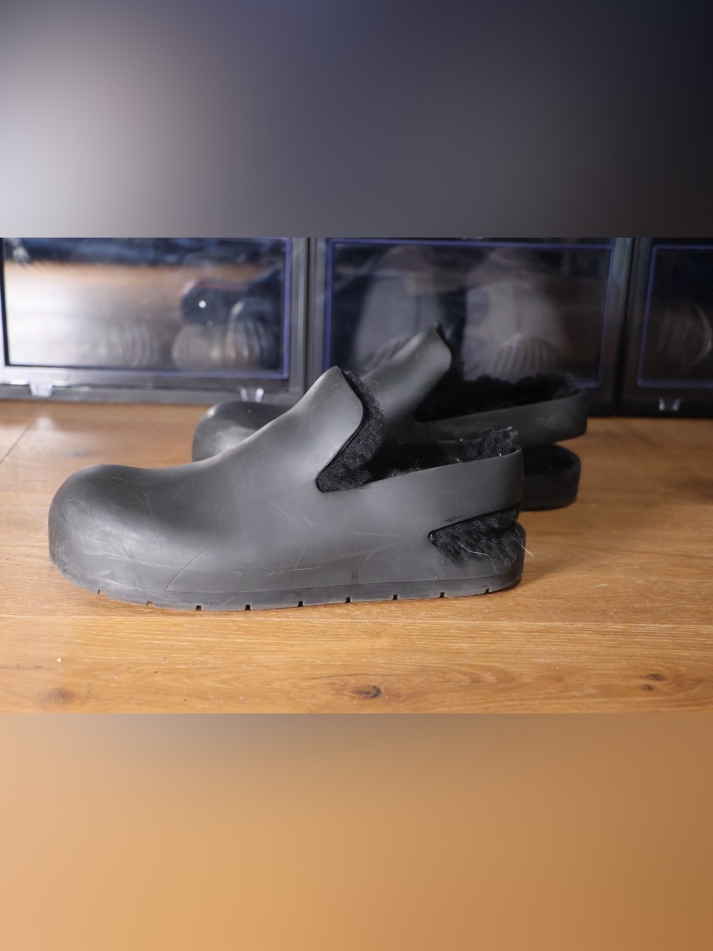 Bottega Veneta Black Rubber Clog Sole - Picture 3 of 5